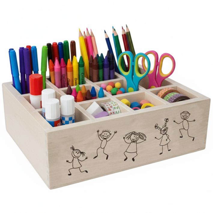 Sortierkasten mit 12 Fächern, 19 x 18 x 6 cm